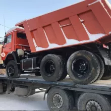 Отправка  самосвала с ремонта клиентам в Казахстан